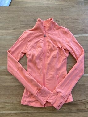 lululemon athletica Coral-Orange Full-Zip Utility Jacket